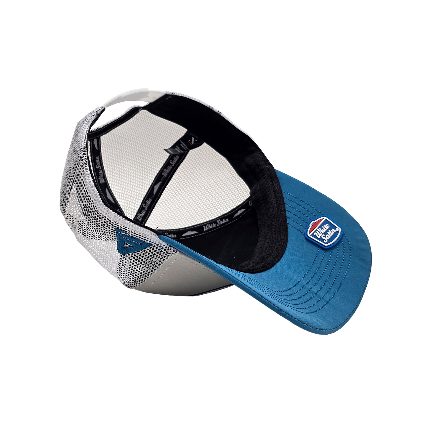 White Satin Trucker Hat